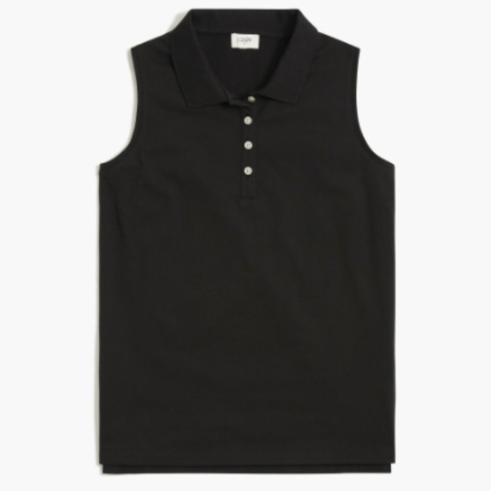 J.Crew Factory sleeveless piqué polo shirt - NWT